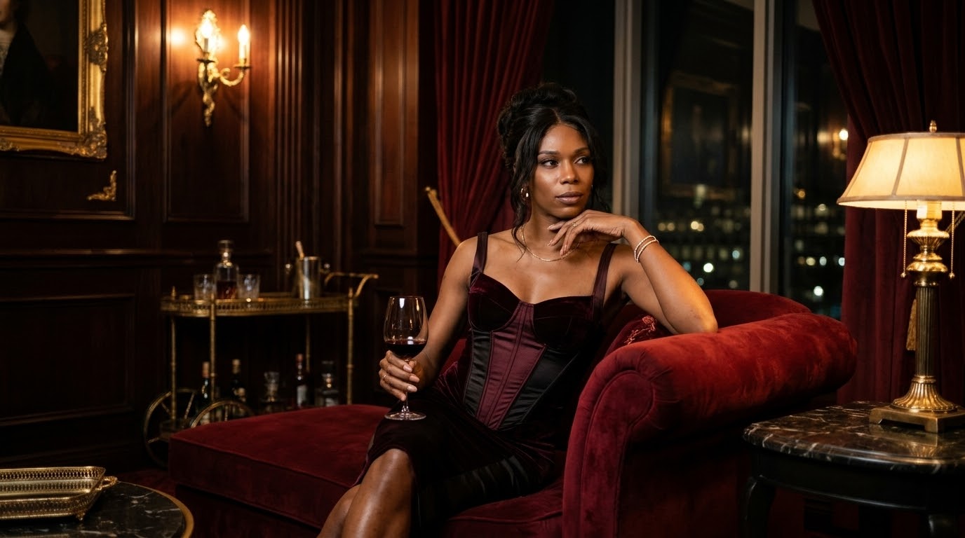 The Velvet Hour — editorial portrait of Destiny